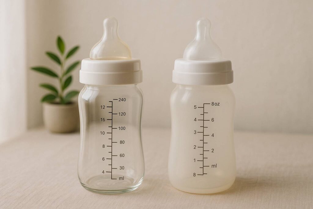 Biberons en verre ou plastique : avantages et inconvénients